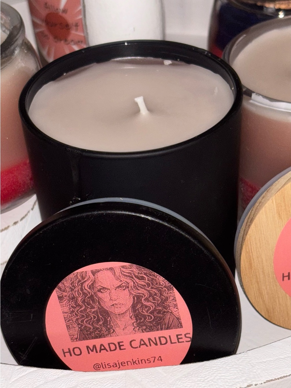 Peaches and cream Handmade Layered Scented Candle -